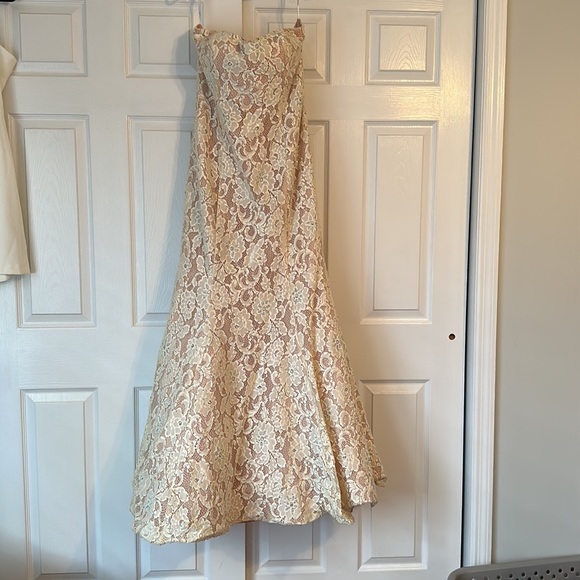 Tony Bowls Lace Mermaid Dress Size 14 - Picture 3 of 4